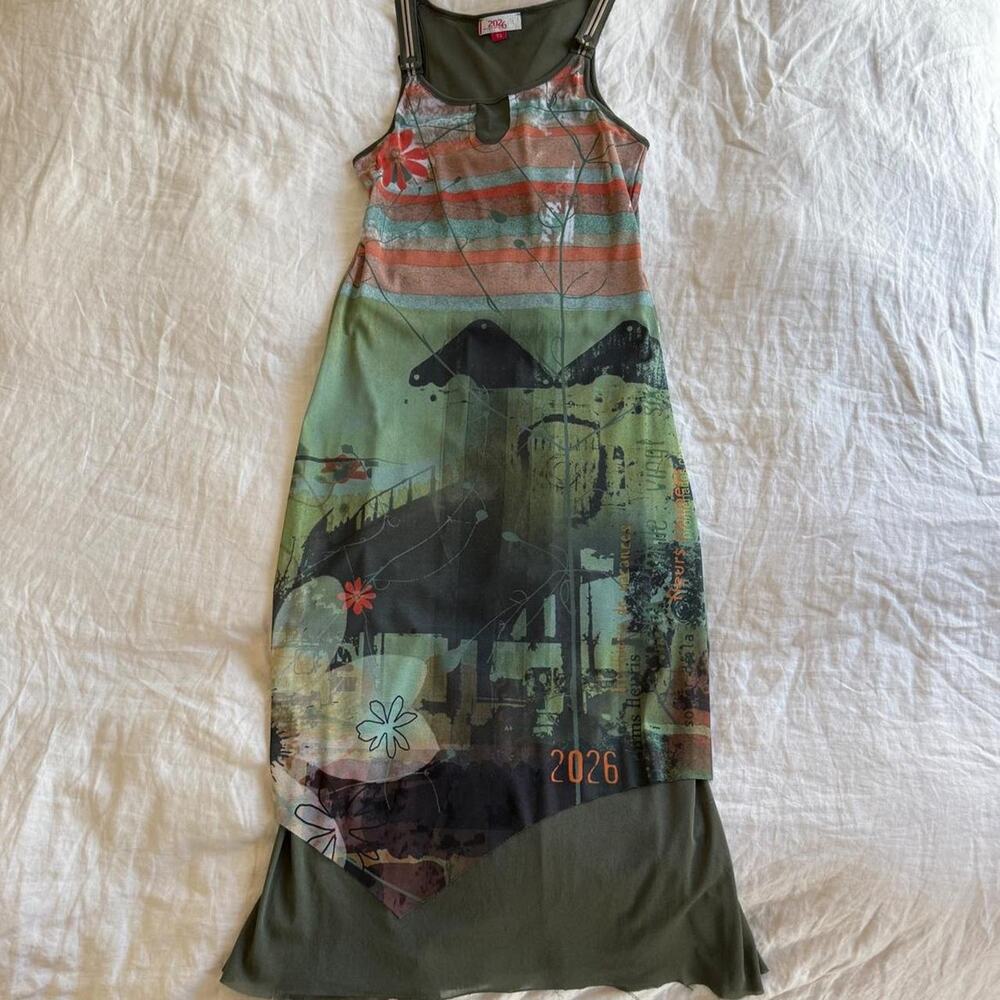 Vintage 2026 subversive euro micro mesh graphic dress